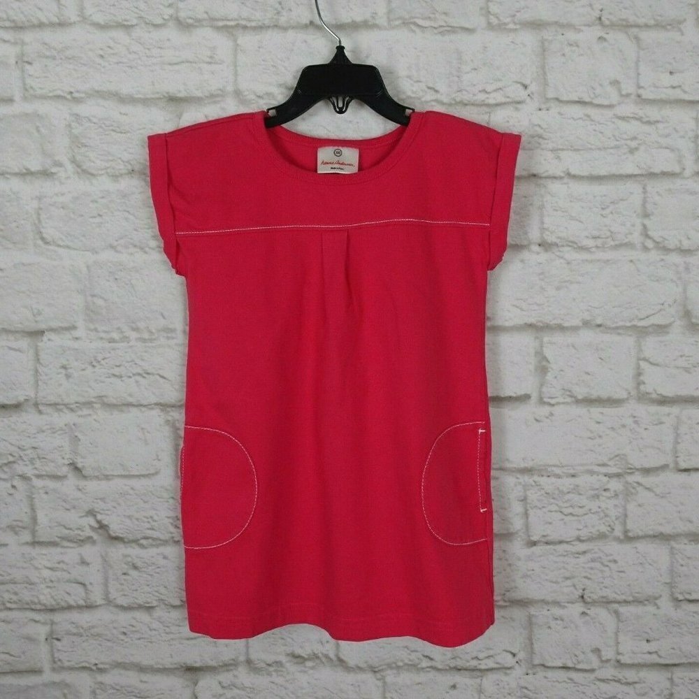 💰3/$25  Hanna Andersson T-Shirt Dress Pockets Cotton 100